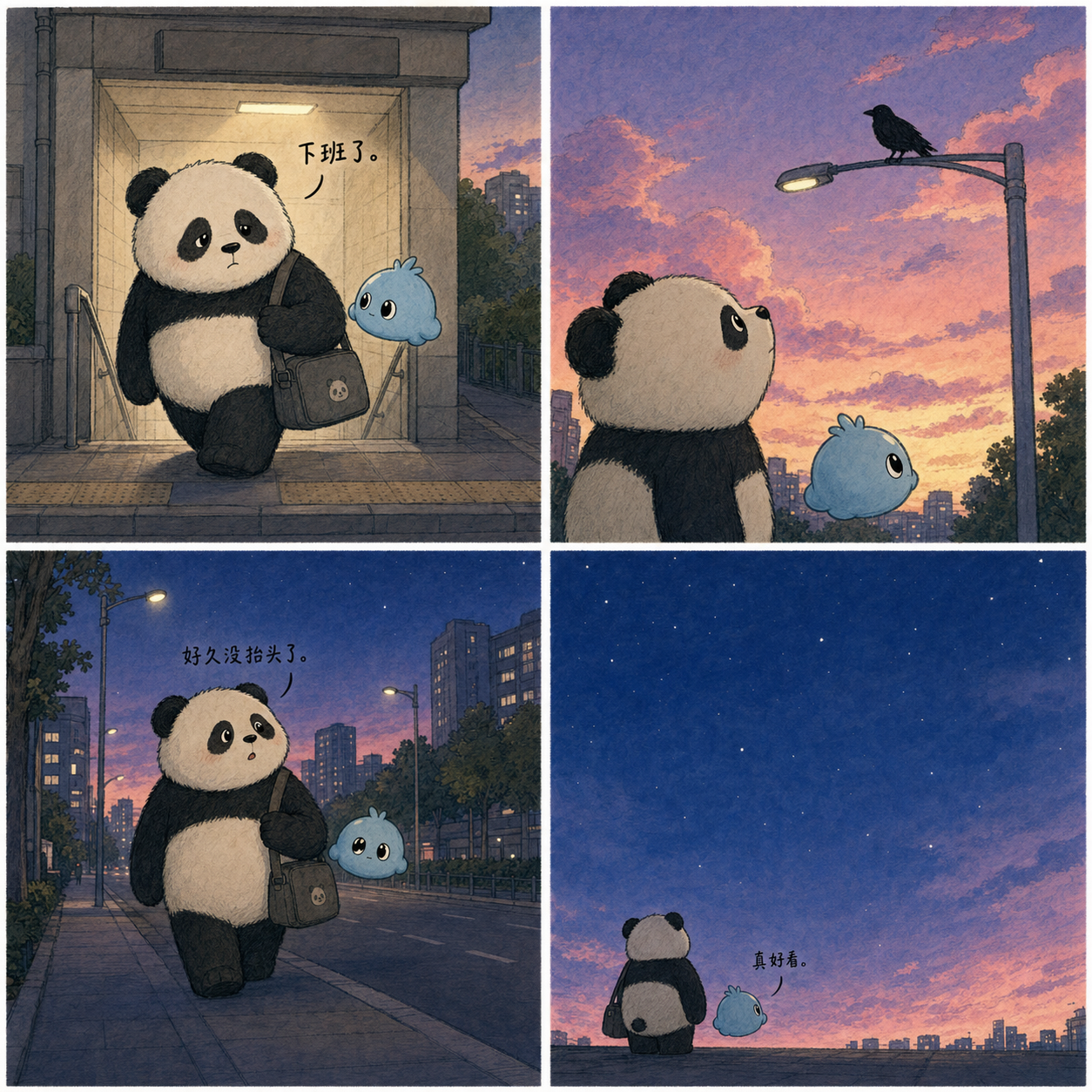 抬头看天