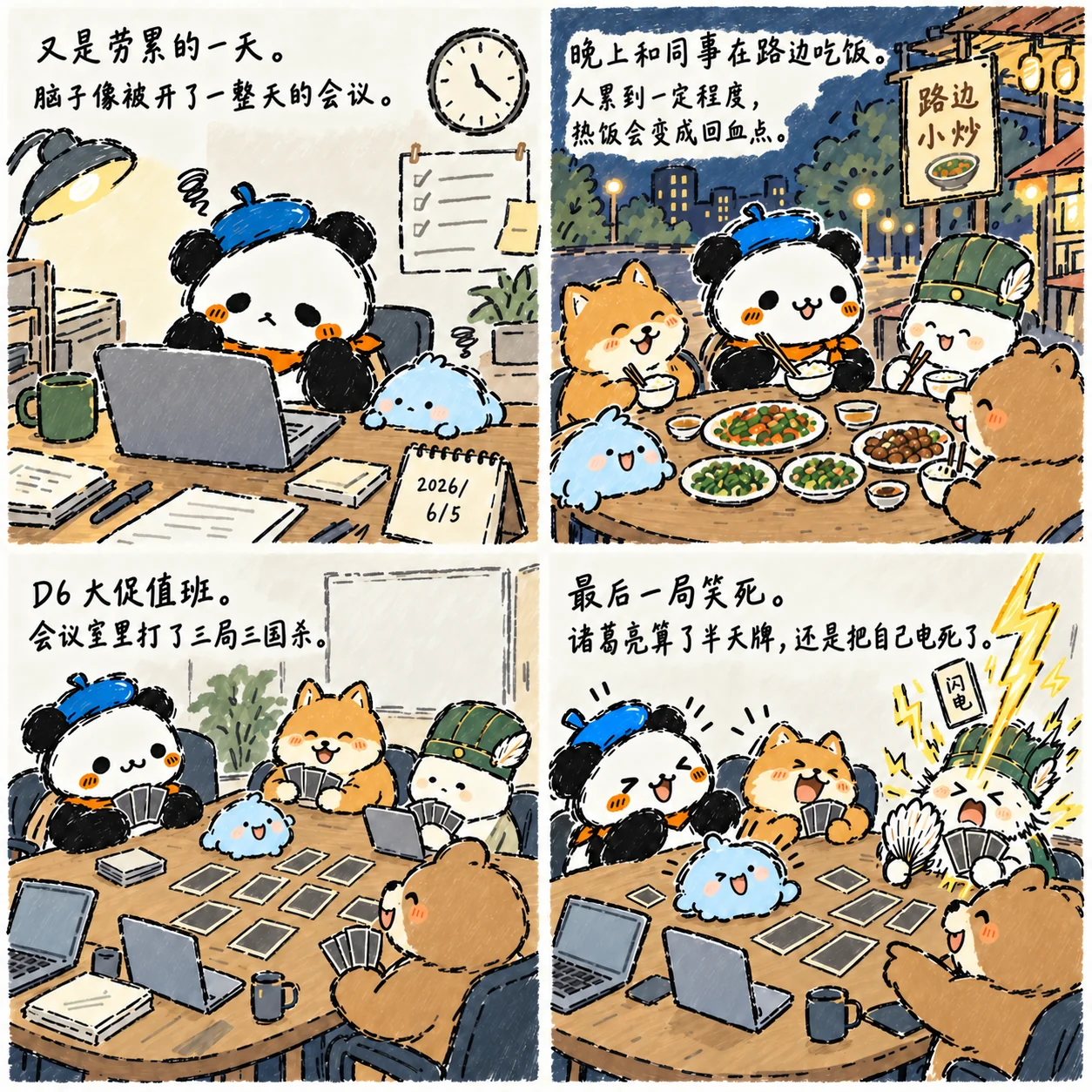 把自己电死了