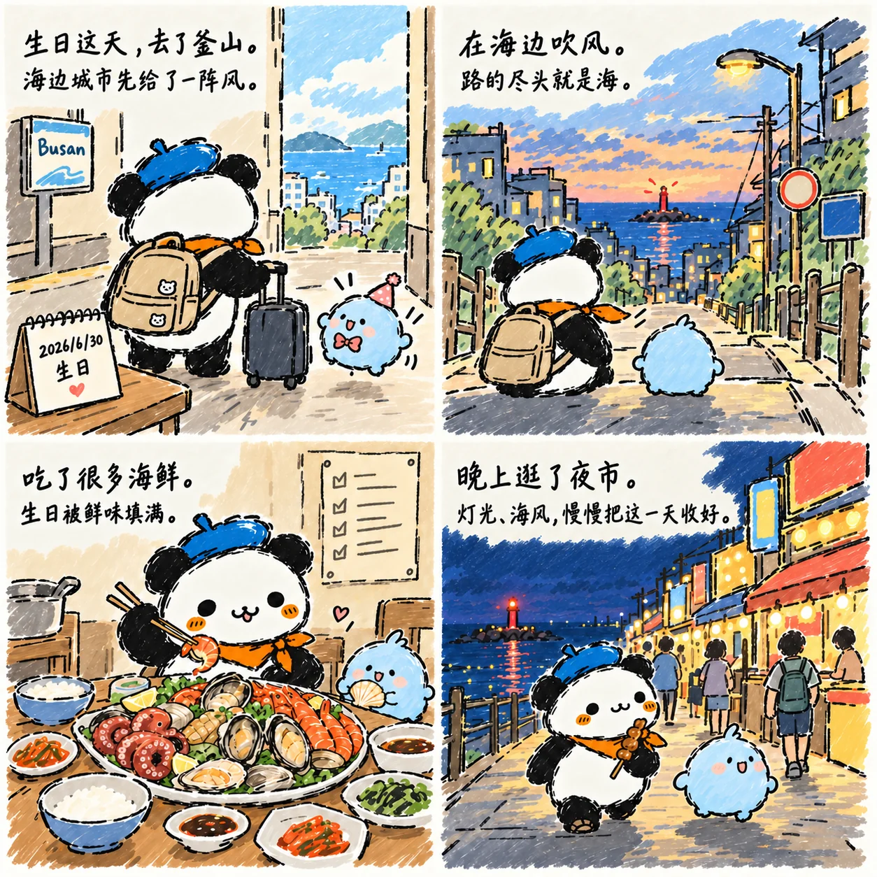 生日这天去了釜山